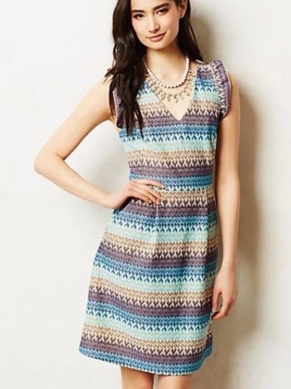 Anthropologie Tabitha Striped Sleeveless Mini Dress XS Like New